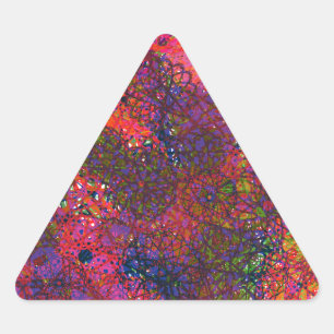 Een veelkleurig abstract cirkelontwerp sticker