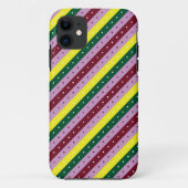 Een veelkleurig gestreept patroon met stippen Case-Mate iPhone case (Achterkant)