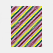 Een veelkleurig gestreept patroon met stippen fleece deken (Voorkant)