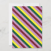 Een veelkleurig gestreept patroon met stippen kaart (Voorkant)