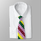 Een veelkleurig gestreept patroon met stippen stropdas (Gebonden)