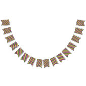 Een veelkleurig gestreept patroon met stippen vlaggetjes (Alle)