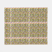 Een veelkleurige achtergrond met vierkanten en sti fleece deken (Voorkant (Horizontaal))