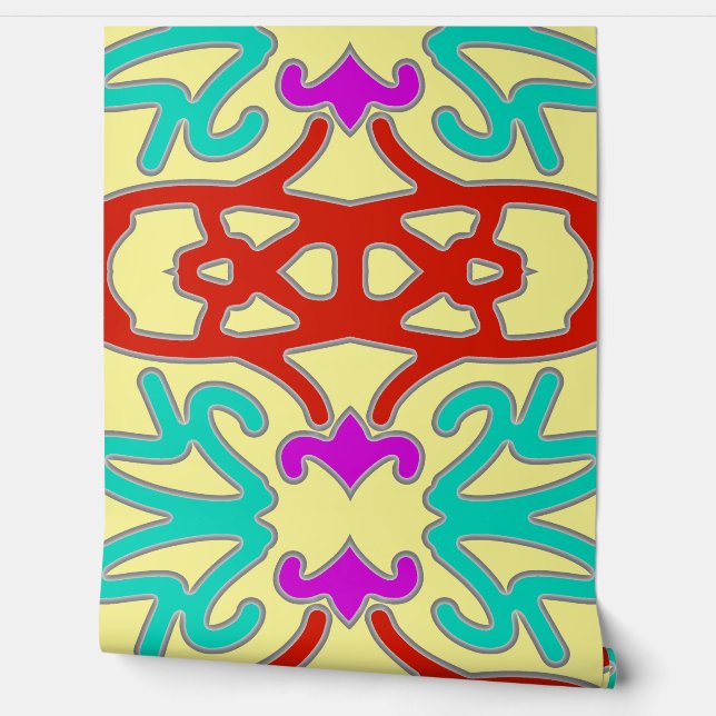 Een  veelkleurige klassieker "Ratti_Creative_Arts" Behang (Afrollen)