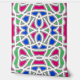 Een veelkleurige "Ratti_Creative_Arts" Wallpap Behang