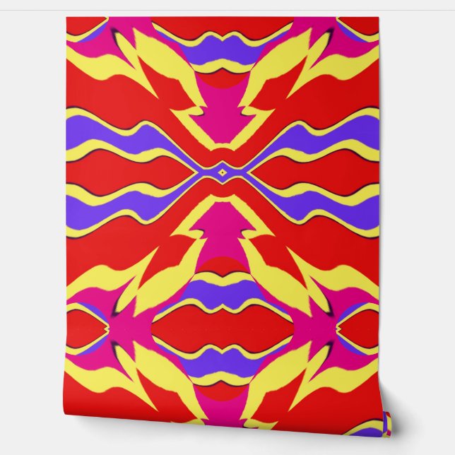 Een  veelkleurige "Ratti_Creative_Arts" Wallpap Behang (Afrollen)