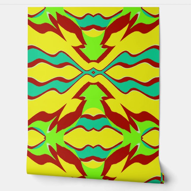 Een  veelkleurige "Ratti_Creative_Arts" Wallpap Behang (Afrollen)