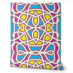 Een veelkleurige "Ratti_Creative_Arts" Wallpap Behang