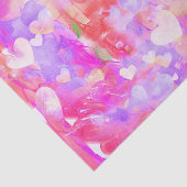 Een veelvoud aan Waterverf Pastels en harten Tissuepapier (Detail)