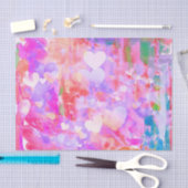 Een veelvoud aan Waterverf Pastels en harten Tissuepapier (Craft)