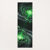 Een veelzijdig storm van smaragdgroene en ebbenach yogamat (Achterkant)