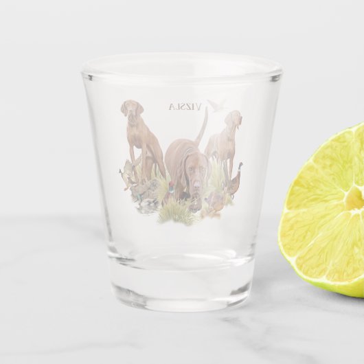 Een veelzijdige aristocraat in het Hongaarse Visla Shot Glas (Achterkant)