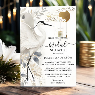 Een veer Aziatische Sky Cloud Crane Fun Vrijgezell Kaart