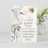 Een veer Aziatische Sky Cloud Crane Fun Vrijgezell Kaart (Staand voorkant)