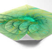 Een veer in haar pet (groen) poster (Hoek)