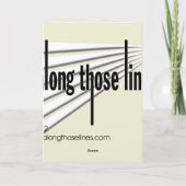 "Een veer voor je pet." Wenskaart Bedankkaart (Achterkant)