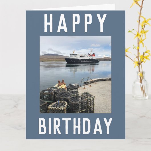 Een veerboot bij Port Askaig, Islay in Schotland V Kaart (Gele Bloem)