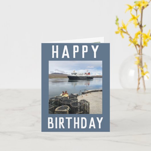 Een veerboot bij Port Askaig, Islay in Schotland V Kaart (Gele Bloem)