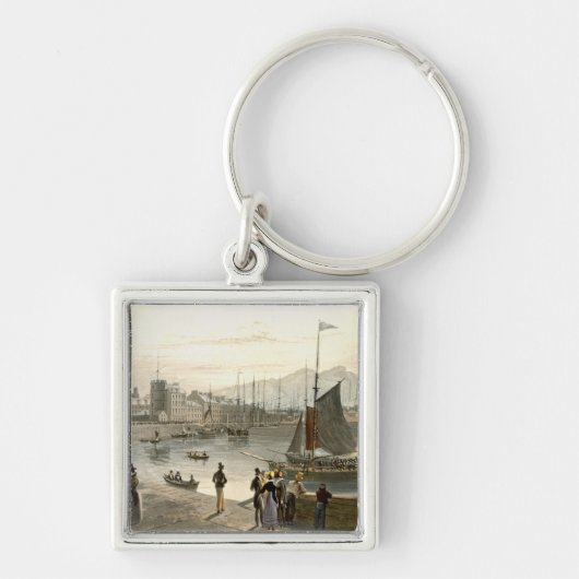 Een veerboot die op Leith aankomt, van 'A Voyage R Sleutelhanger (Voorkant)