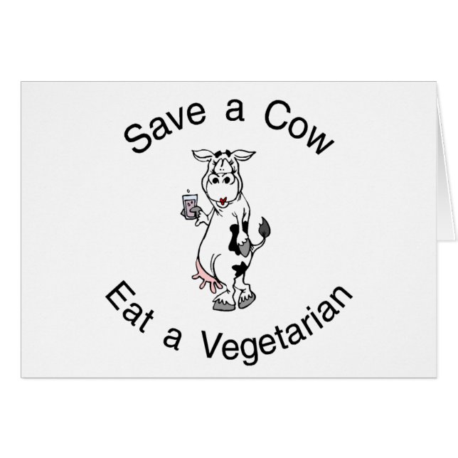 Een vegetariër redden van een kuw (Voorkant Horizontaal)