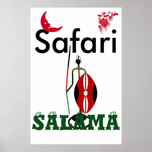 Een veilige, mooie safari reis maken poster (Voorkant)