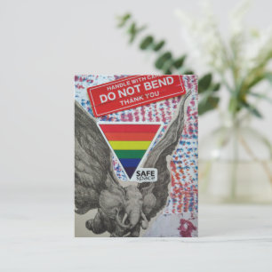 Een veilige ruimte vliegende olifant fantasie coll briefkaart
