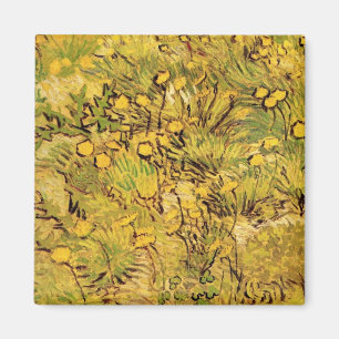 Een veld met gele bloemen door Vincent van Gogh Magneet