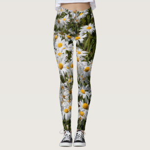 Een veld met margrieten leggings