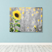 Een veld met zonnebloemen canvas afdruk (Insitu (Houten vloer))