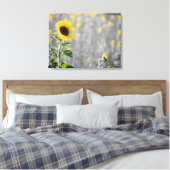 Een veld met zonnebloemen canvas afdruk (Insitu (Slaapkamer))