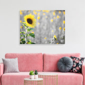 Een veld met zonnebloemen canvas afdruk (Insitu (Woonkamer))