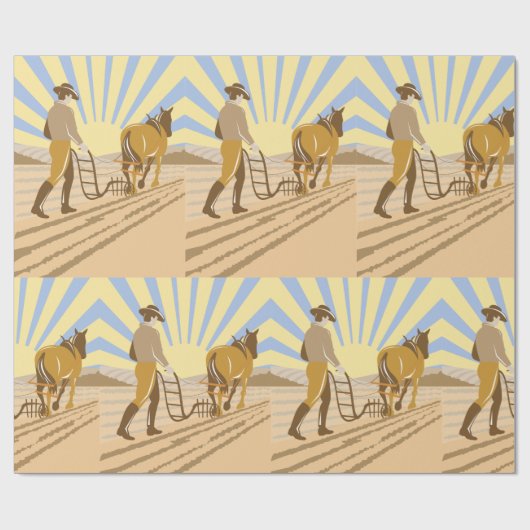 Een veld stromen cadeaupapier (Vlak)