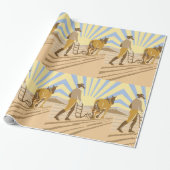 Een veld stromen cadeaupapier (Uitgerold)