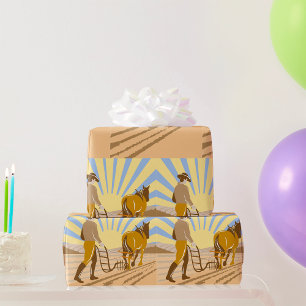 Een veld stromen cadeaupapier