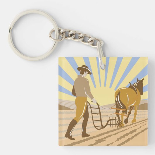 Een veld stromen sleutelhanger (Voorkant)