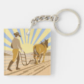 Een veld stromen sleutelhanger (Achterkant)