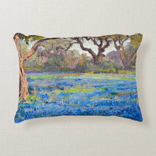 Een veld van Bluebonnets bij Alamo Heights, Accent Kussen