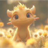 Een veld van gele Sticker (Voorkant)