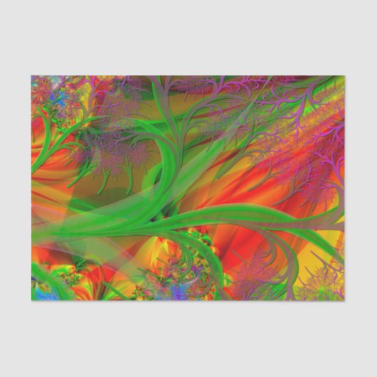 Een veld van wilde bloemen tissuepapier (Voorkant)