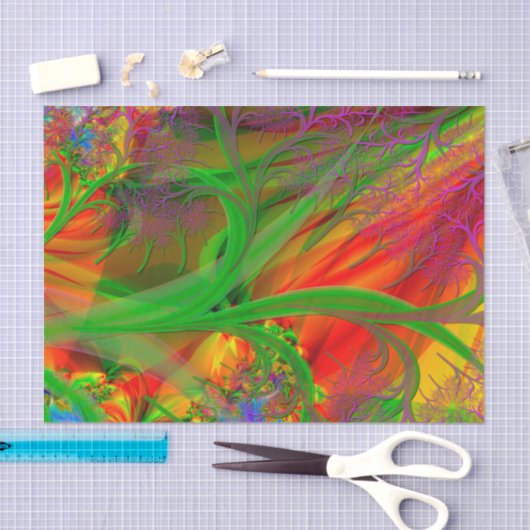 Een veld van wilde bloemen tissuepapier (Craft)