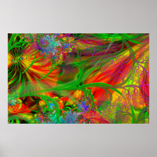 Een veld van Wilde Flowers Psychedelic Poster