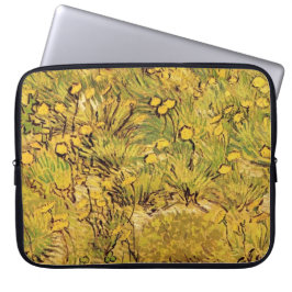 Een veld van Yellower Flowers, Vincent Van Gogh Laptop Sleeve
