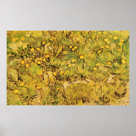 Een veld van Yellower Flowers, Vincent Van Gogh Poster