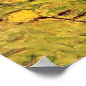 Een veld van Yellower Flowers, Vincent Van Gogh Poster (Hoek)
