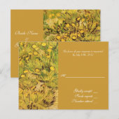 Een veld van Yellower Flowers, Vincent Van Gogh Uitnodiging Briefkaart (Voorkant / Achterkant)