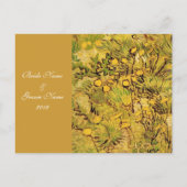 Een veld van Yellower Flowers, Vincent Van Gogh Uitnodiging Briefkaart (Achterkant)