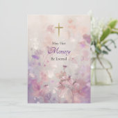 Een veld van zachte wilde bloemen orthodoxe sympat kaart (Staand voorkant)