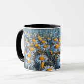 Een veld vol bloeiende camomiles - Coffee Mok (Voorkant links)