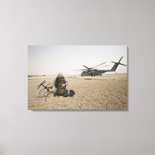 Een veldradiooperator canvas afdruk (Voorkant)