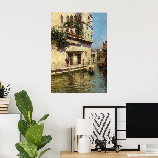 Een Venetiaans achterwater Poster (Thuiskantoor)